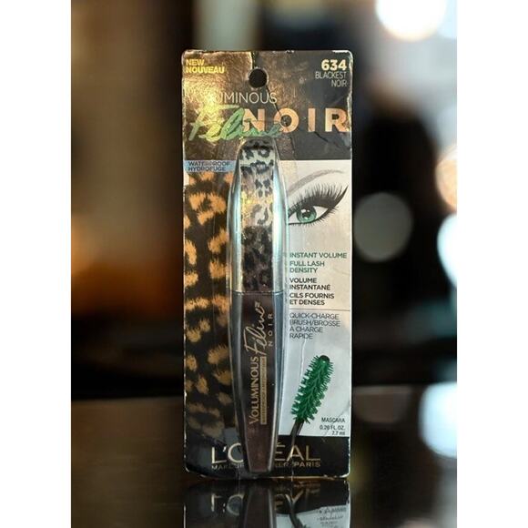 L'OREAL Voluminous Feline Noir Waterproof Mascara 634 BLACKEST NOIR ~ NIB/SEALED - Picture 1 of 1
